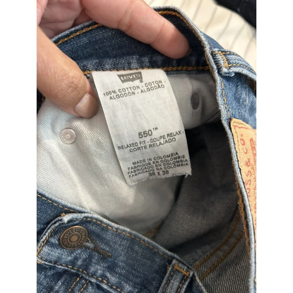 Levi’s Y2K 550 Vintage Jeans Men’s 38x38 Relaxed Fit 100% Cotton Blue Denim